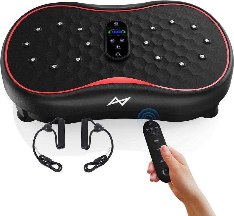 AXV Vibration Plate Fitness Platform Exercise Machine Vibrating Shaking Full Body Shaker Workout Vibrate Stand Shake Board Sport Gym for Weight Loss Fat Burner for Women Men - Image 1